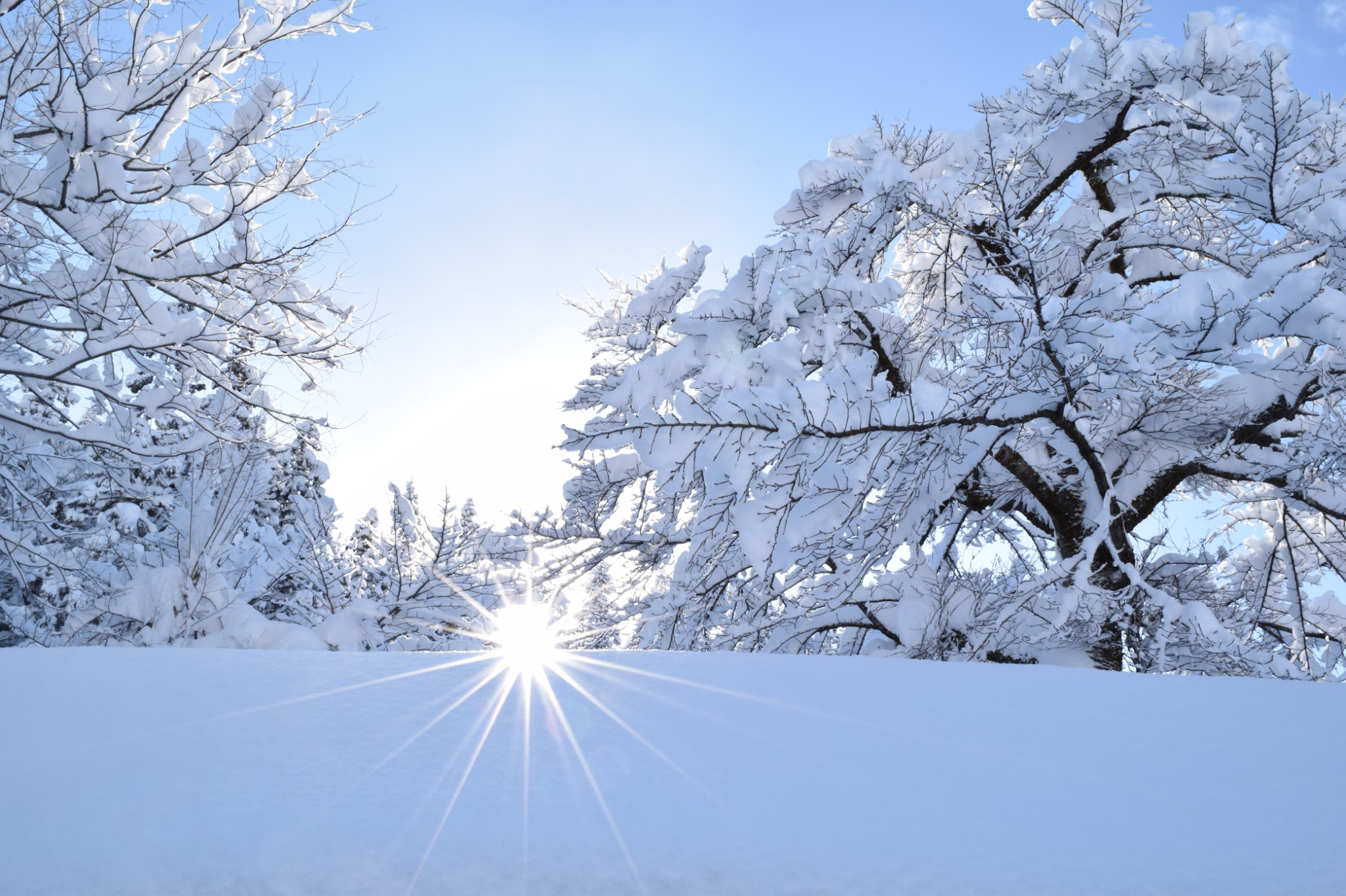 雪深い新潟県津南町